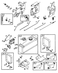 Fuel Tank And Control Plate (Models 933r And 933e) Diagram and Parts List for 933E 12AE751100-Cut Cub Cadet Lawn Mower